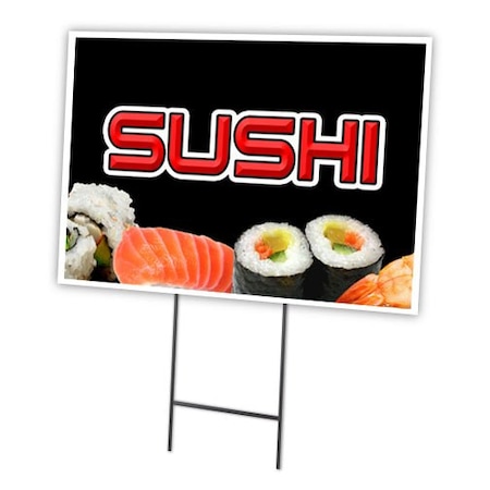 Sushi Yard Sign & Stake Outdoor Plastic Coroplast Window